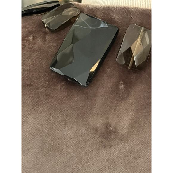 NORMAN AMBROSE Vintage Velvet Jacket •S•Brown Jeweled Blazer Brown Peplum Fitted - Picture 8 of 14